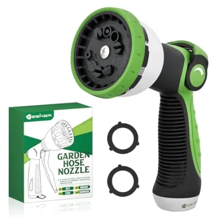 Yesker Garden Hose Nozzle w/ 10 Adjustable Watering Patterns