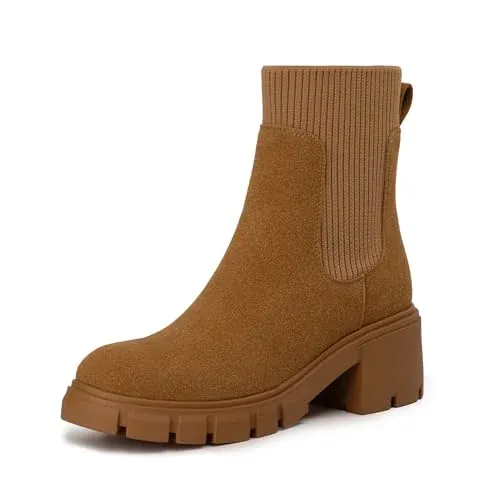 Women's Chunky Platform Chelsea Ankle Boots