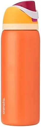 32-Oz Owala FreeSip Insulated Stainless Steel Water Bottle w/ Straw (Orange)