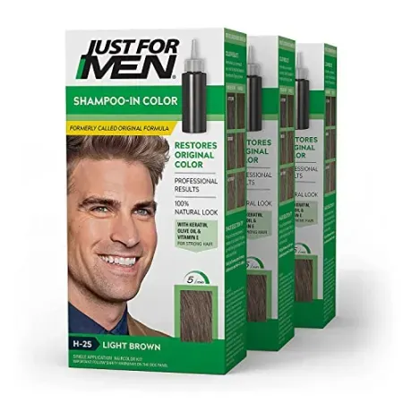 3-Pack Just For Men Shampoo-In Color with Keratin and Vitamin E