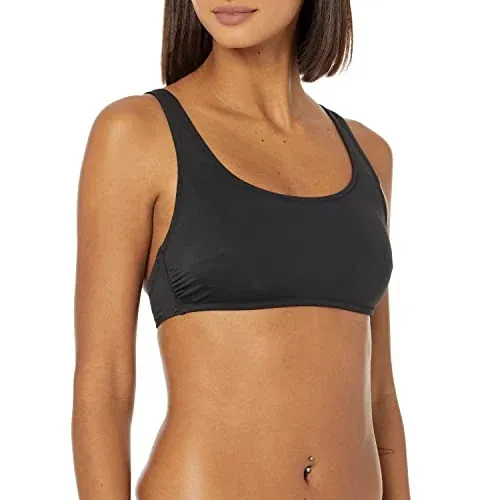 Amazon Essentials Women's Scoop Neck Swim Crop Top
