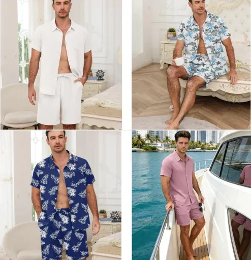 Men's 2-Piece Linen Sets - Many Colors