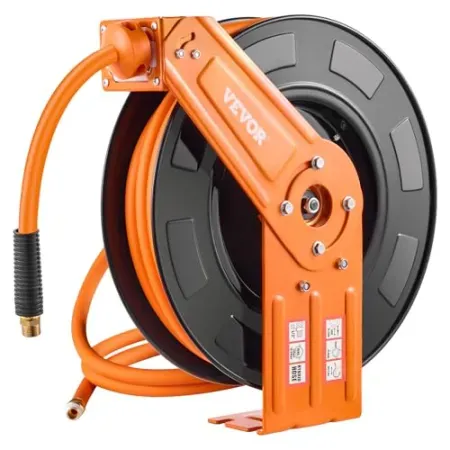 VEVOR 50' x 1/2" Retractable Air Hose Ceiling/Wall Mount Reel