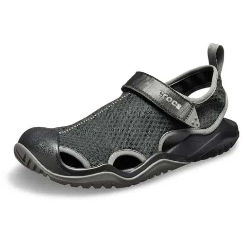 Crocs Men's Swiftwater Mesh Deck Sandals - Black