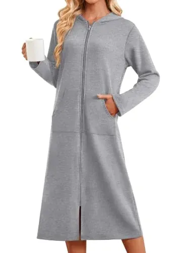 Ekouaer Zip Up Robes