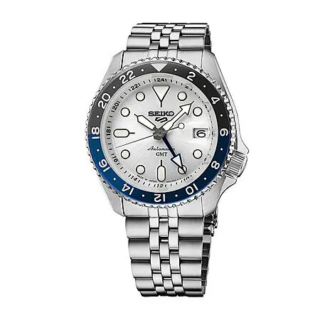 Seiko 5 Sports Men's 43mm Silver Dial Stainless Steel Automatic Watch