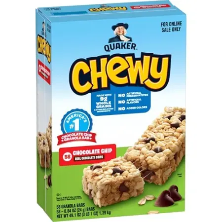 58-Count Quaker Chewy Granola Bars (Variety Pack)