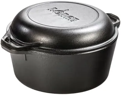 Used - Like New: 5-Qt Lodge Cast Iron Double Dutch Oven