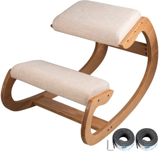 SucceBuy Ergonomic Kneeling Chair Stool W/ Thick Cushion