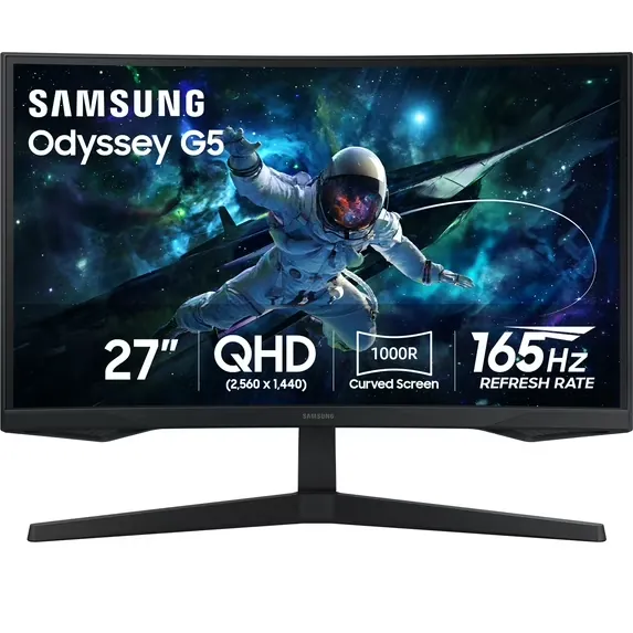 Samsung 27" Odyssey G55C QHD 165Hz 1ms Curved Gaming Monitor