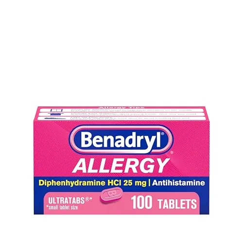 Benadryl Ultratabs Antihistamine Allergy Relief 100 Count