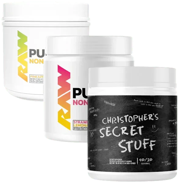 RAW Nutrition Pre-workout Powder (Stim or Non-Stim) 3-Pack
