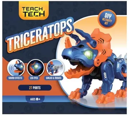TEACH TECH DIY Triceratops STEM Robot Dinosaur Building Toy