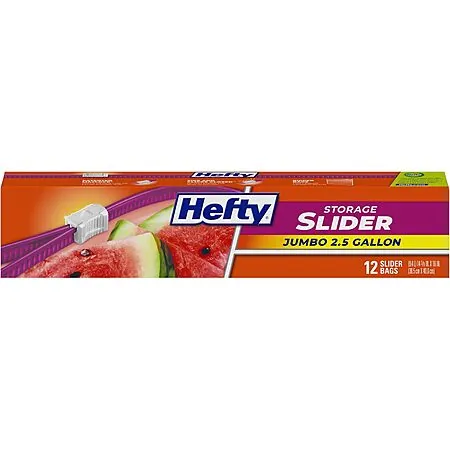 12-Ct 2.5-Gal Hefty Slider Jumbo Storage Bags
