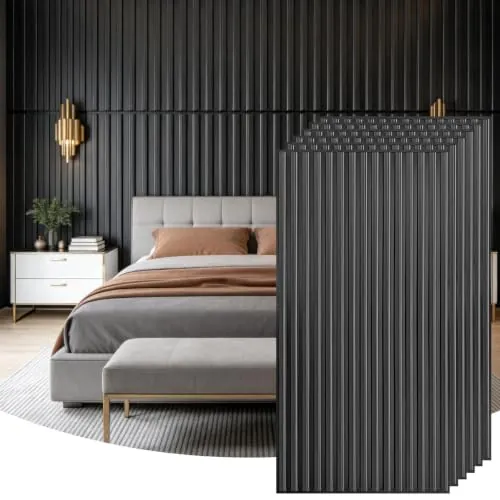 3D Wall Panels, 12Pcs, 2x4 FT Fluted Wall Slats