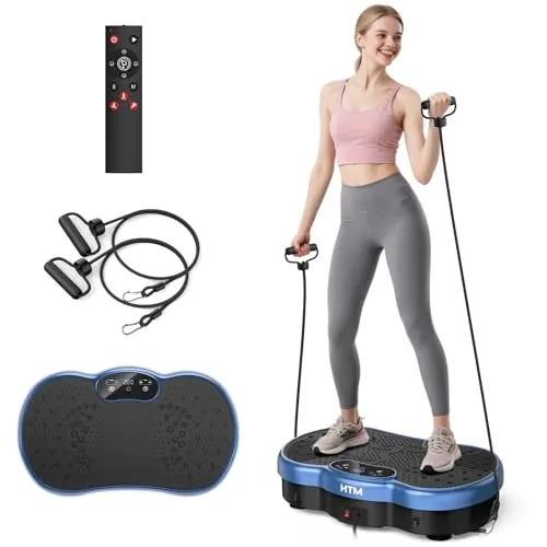 HTM Medium Vibration Plate Exercise Machine in Blue