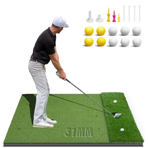 Zonop Dual-Turf Golf Hitting Mat, 5 x 4 ft
