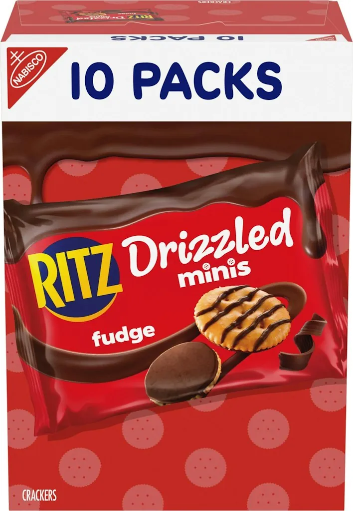Ritz Drizzled Minis Fudge Crackers Snack Pack 10-Pack