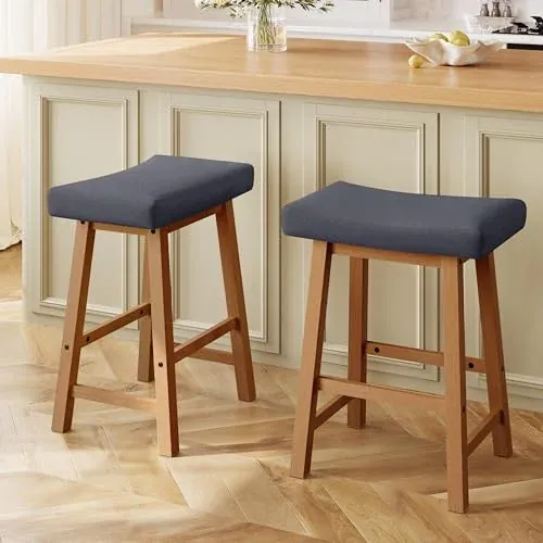 Yaheetech 24 Inch Counter Height Bar Stools Set of 2 Backless