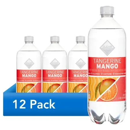 12-Pack 33.8oz Clear American Sparkling Water