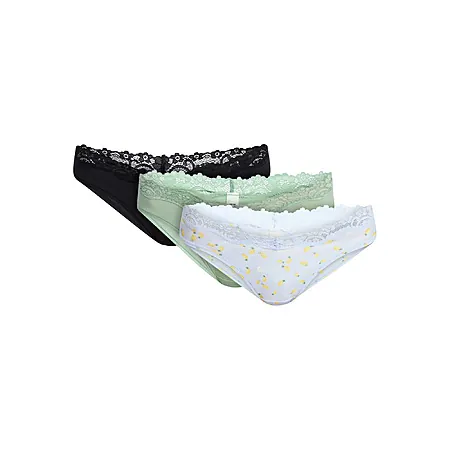 3-Pk No Boundaries Women's Thong Panties (Various)