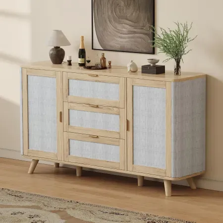 FAVSH 63" Large Farmhouse Sideboard Buffet Cabinet