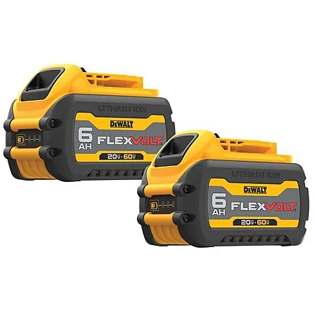 2-Pack DEWALT FLEXVOLT 20V/60V MAX Lithium-Ion 6.0Ah Battery Packs