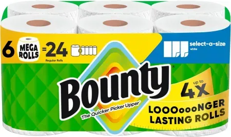 6-Pack Bounty Mega Paper Towels