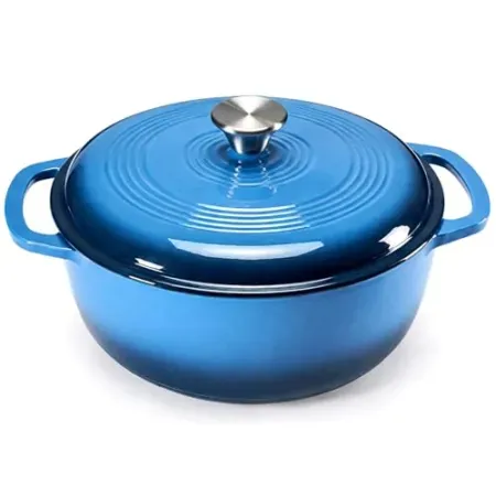 DUMOS 6-Quart Cast Iron Dutch Oven