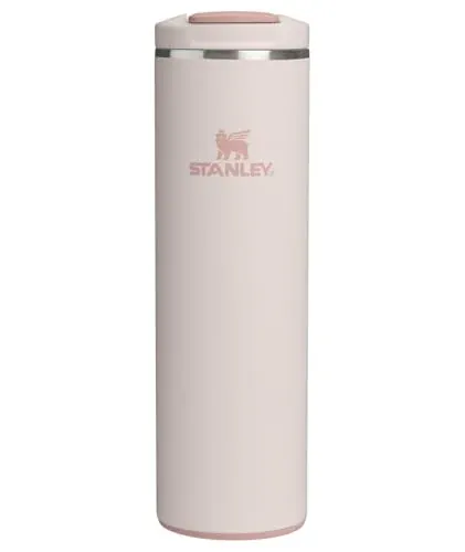 STANLEY Transit FlipTop Mug, Leakproof Coffee Travel Cup, Vacuum Insulated Stainless Steel, 16 oz, Rose Quartz