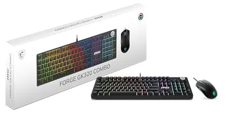 MSI Forge GK320 Combo Gaming RGB Keyboard & Mouse Set