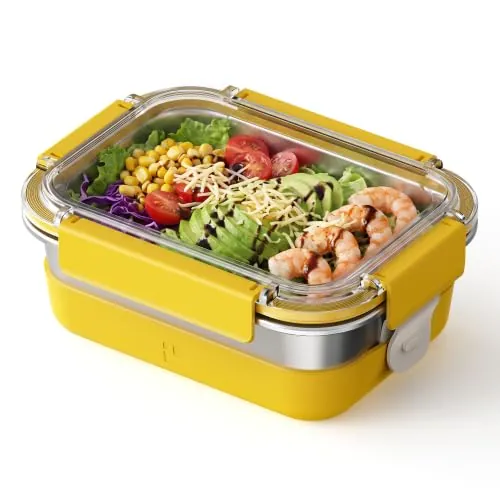 Fenger 41oz Stainless Steel Lunch Box with Removable Divider and Silicone Holder