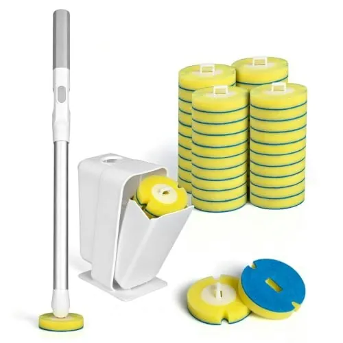 Eyliden Toilet Brush Set with 40 Refills