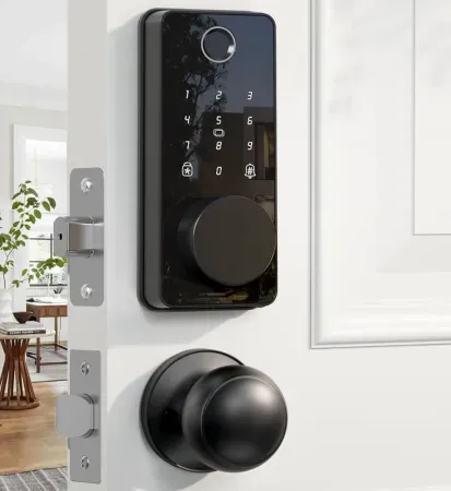 Biquole Keyless Fingerprint Entry Door Lock w/ Knob