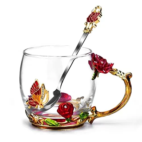 Tea Cup Glass Coffee Enamels Mug