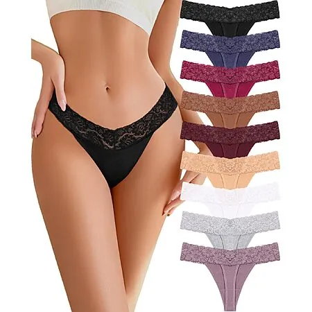 9-Pack READY TO LOVE Women's Soft Lace Lingerie (various colors)