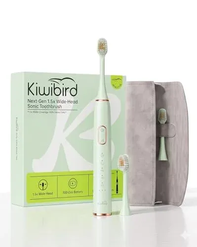 KIWIBIRD K5 Sonic Electric Toothbrush 1.5X Wider Brush Head