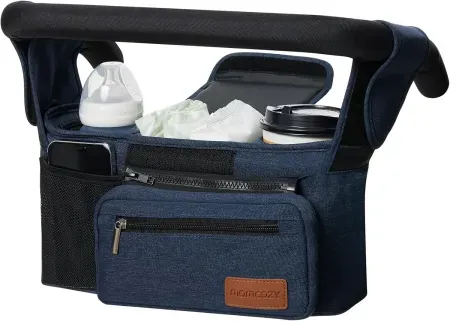 Momcozy Universal Stroller Organizer with Insulated Cup Holder