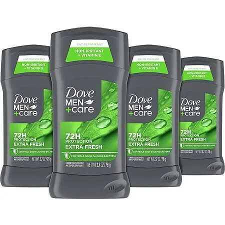 Select Accts: 4-Pk 2.7-Oz DOVE MEN + CARE Antiperspirant Deodorant (Extra Fresh)
