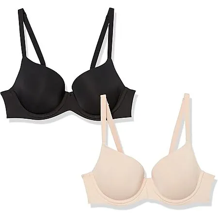 Prime Members: 2-Pk Amazon Essentials Women's Microfiber Underwire Bra (various)