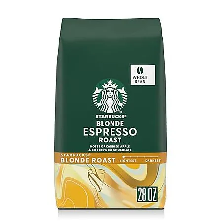 Select Accounts: 28-Oz Starbucks Whole Bean Coffee (Blonde Espresso Roast)