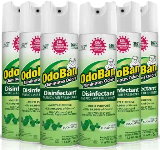 6-Pack 14.6-Oz OdoBan Multi-Purpose Disinfectant & Fabric Freshener Spray