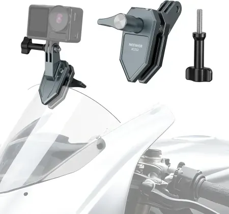 NEEWER 180° Tilt Neewer Aluminum Windshield Action Camera Clamp Mount