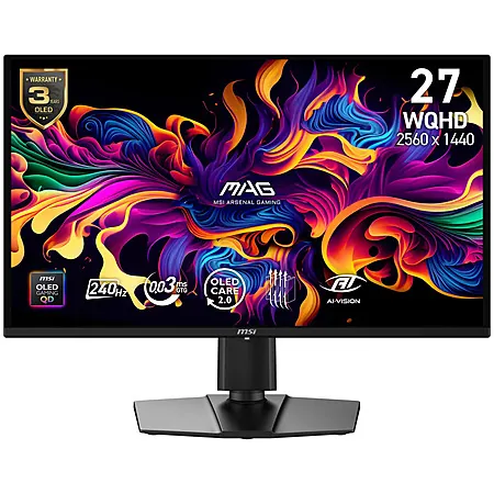 Costco Members: 27" MSI QD-OLED 1440p 240Hz 0.03ms Gaming Monitor
