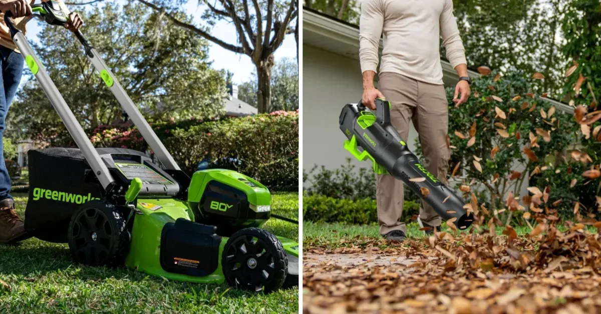 80V Greenworks bundle offers a 21-inch cordless electric mower + 770 CFM blower with a 5.0Ah battery at its