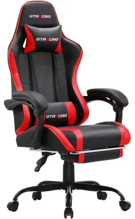 GTRACING Ergonomic GTWD-200 Gaming Chair with Adjustable Pillows and Footrest