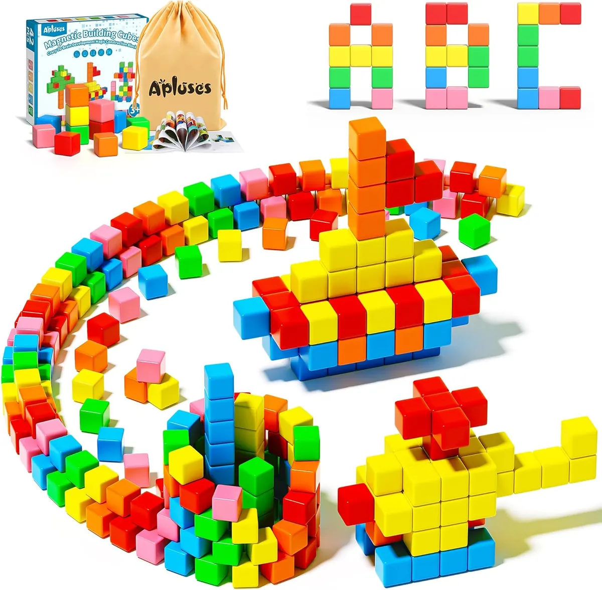 Apluses 42-Piece Magnetic Blocks