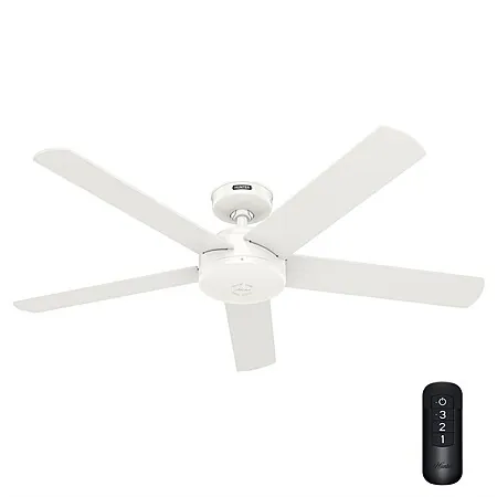 Certified Refurb: 52" Hunter Ceiling Fan w/ White Finish & Remote (No Light)