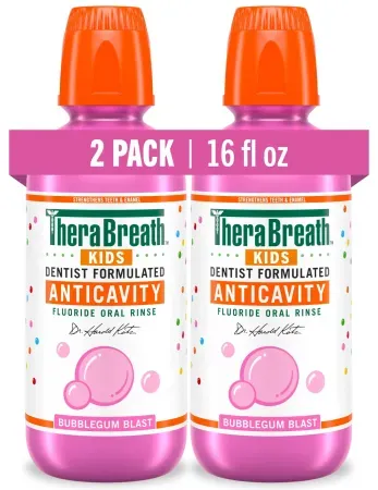 2-Pack 16oz TheraBreath Kids' Anticavity Fluoride Oral Rinse