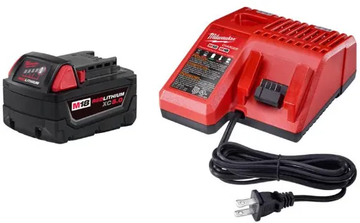 Milwaukee M18 RedLithium XC5.0 5 Ah Lithium-Ion Battery and Charger Starter Kit 2 pc